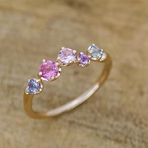 umu ジャーマンカラーエタニティ K10 5号 Amazon | umu(アム) K18 マルチカラーストーン リング 「Sunset」 [K18